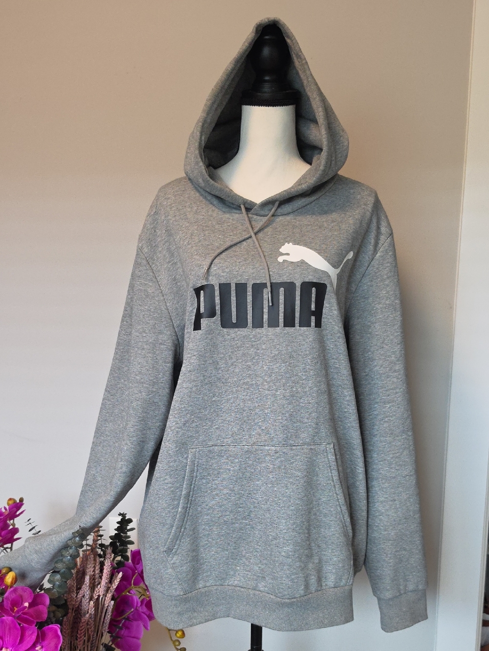 Puma Gray Hoodie with Black Logo